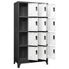 vidaXL Locker Cabinet Anthracite and White 90x45x180 cm Steel