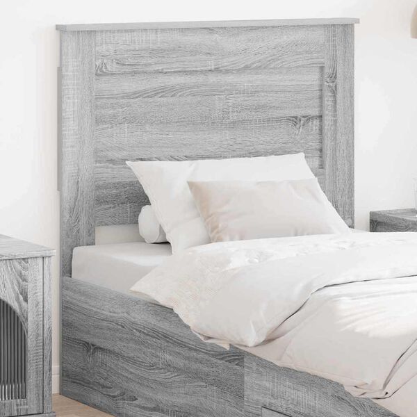 vidaXL Headboard with Headboard Grey Sonoma 75 cm Engineered Wood