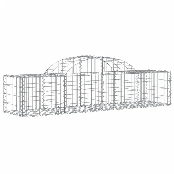 vidaXL Arched Gabion Baskets 9 pcs 200x50x40/60 cm Galvanised Iron