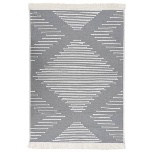 vidaXL Rug Dark Grey 160x230 cm Cotton