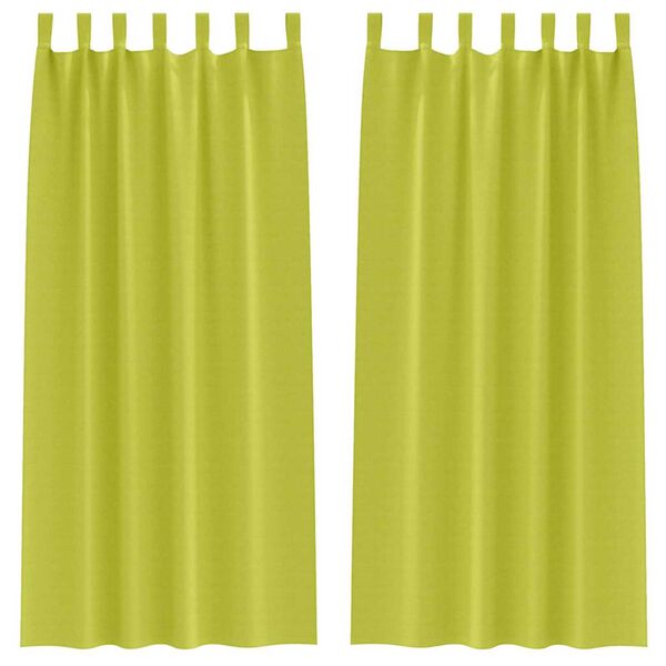 vidaXL Blackout Curtains with Rings 2 pcs Green 245 x 140 cm Polyester
