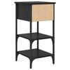 vidaXL Bedside Cabinet with Drawer 2 pcs Black Oak 33.5 x 36 x 70 cm