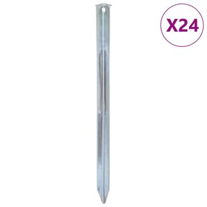 vidaXL Tent Pegs 24 pcs 30 cm &Oslash;20 mm Galvanised Steel