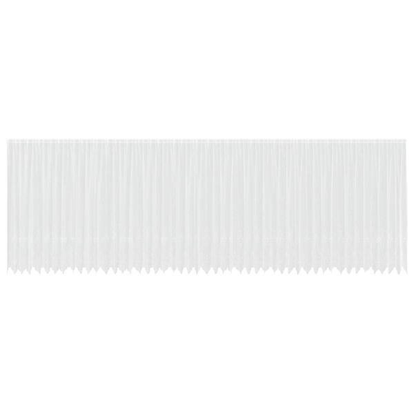 vidaXL Lace Curtain with Curtains Floral White 220 x 1200 cm Polyester
