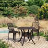 vidaXL 3 Piece Bistro Set Cast Aluminium Bronze