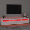 vidaXL TV Cabinet with LED Lights Black 210x35x40 cm