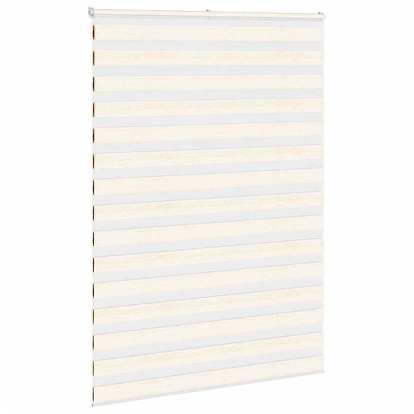 vidaXL Zebra Blind Marble Beige 155x230 cm Fabric Width 150.9 cm Polyester