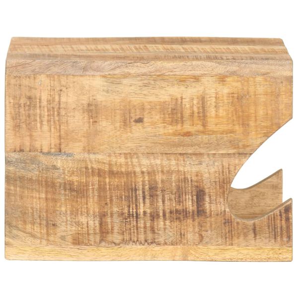 vidaXL Wall Mounted Bicycle Rack 35x25x25 cm Solid Rough Mango Wood