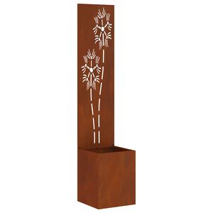 vidaXL Garden Privacy Screen Rusty 32 x 32 x 150 cm Weathering steel