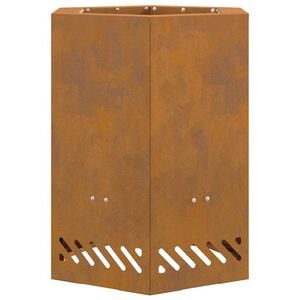 vidaXL Smokeless Fire Pit Brown 38 x 38 x 51 cm Steel