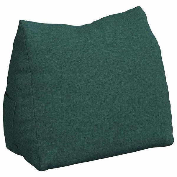 vidaXL Back Pillow Dark Green 45 x 20 x 35 cm Fabric