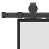 vidaXL Sliding Door with Hardware Set Black 102.5x205 cm ESG Glass