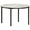 vidaXL Coffee Table White and Black Ø65 cm Real Solid Marble