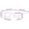 vidaXL Basin Shelf Wall Mounted Steel and Solid Wood Oak