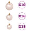 vidaXL Artificial Pre-lit Christmas Tree with Ball Set&Pine Cones 210 cm