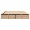 vidaXL Bed Frame Brown 150 x 200 cm Solid Pine Wood