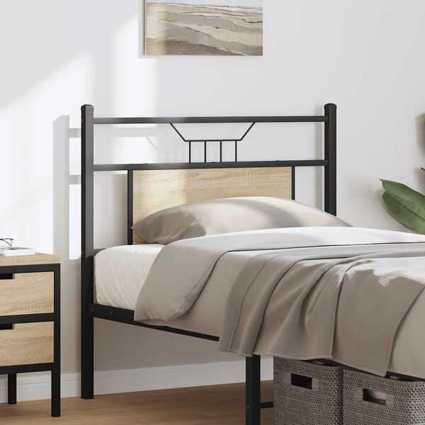 vidaXL Replace Headboard Sonoma Oak 80 cm Engineered Wood and Steel