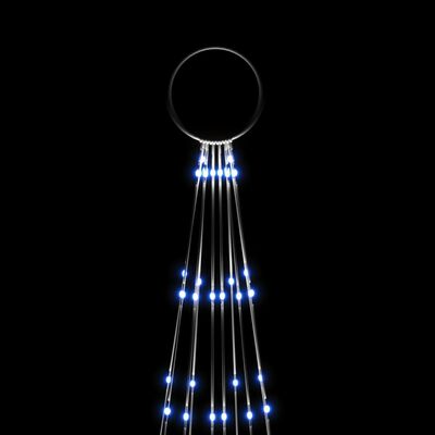 vidaXL Christmas Tree on Flagpole Blue 310 LEDs 300 cm
