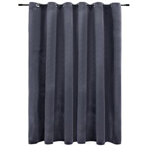vidaXL Blackout Curtain with Metal Rings Velvet Anthracite 290x245 cm