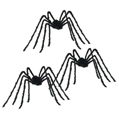 Halloween Spider Decoration 3 pcs Black 200 cm