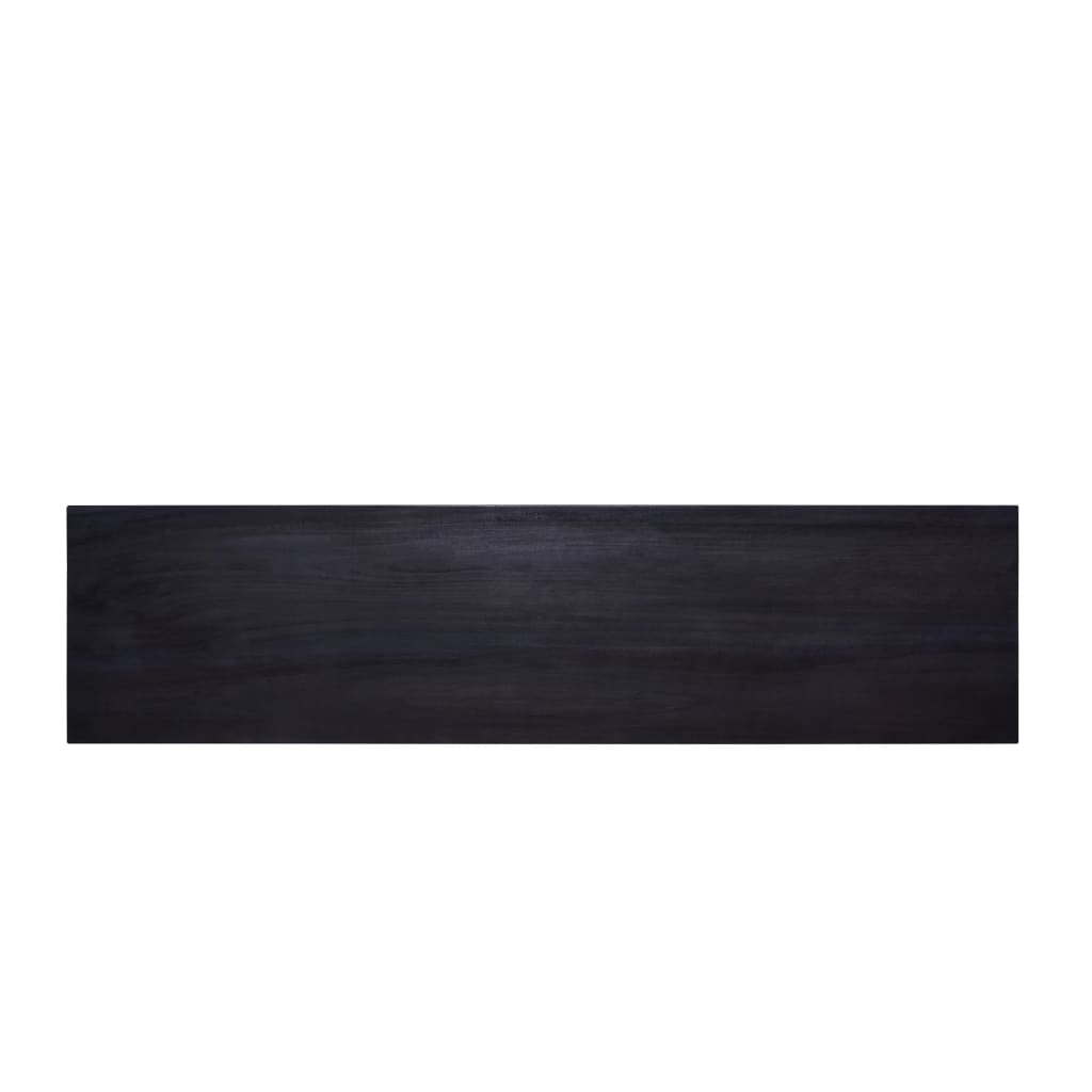 vidaXL Console Table Black 120x30x75 cm Solid Mahogany Wood