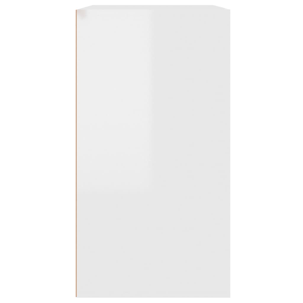 vidaXL Cosmetic Cabinet High Gloss White 80x40x75 cm Engineered Wood