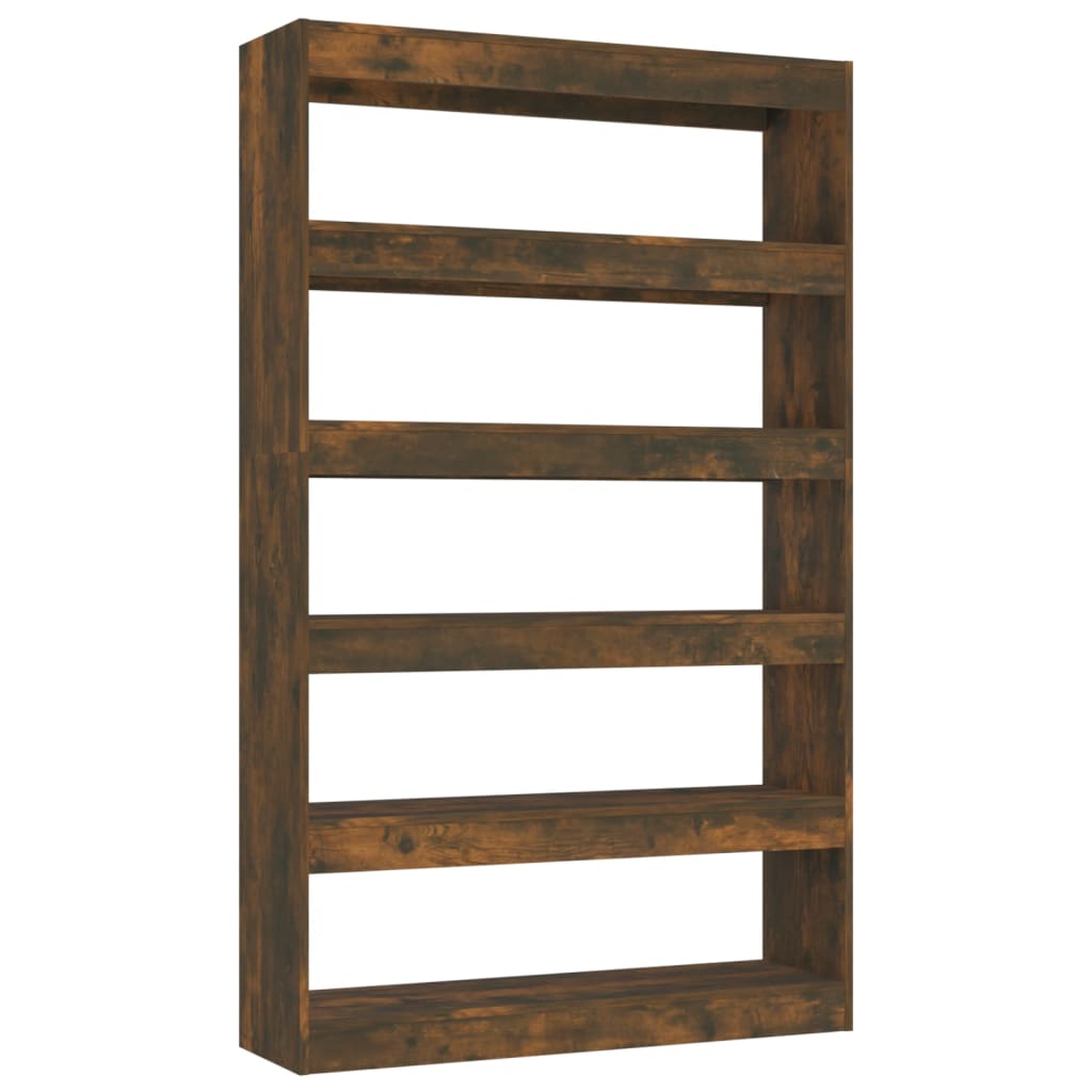 vidaXL Book Cabinet/Room Divider Smoked Oak 100x30x166 cm