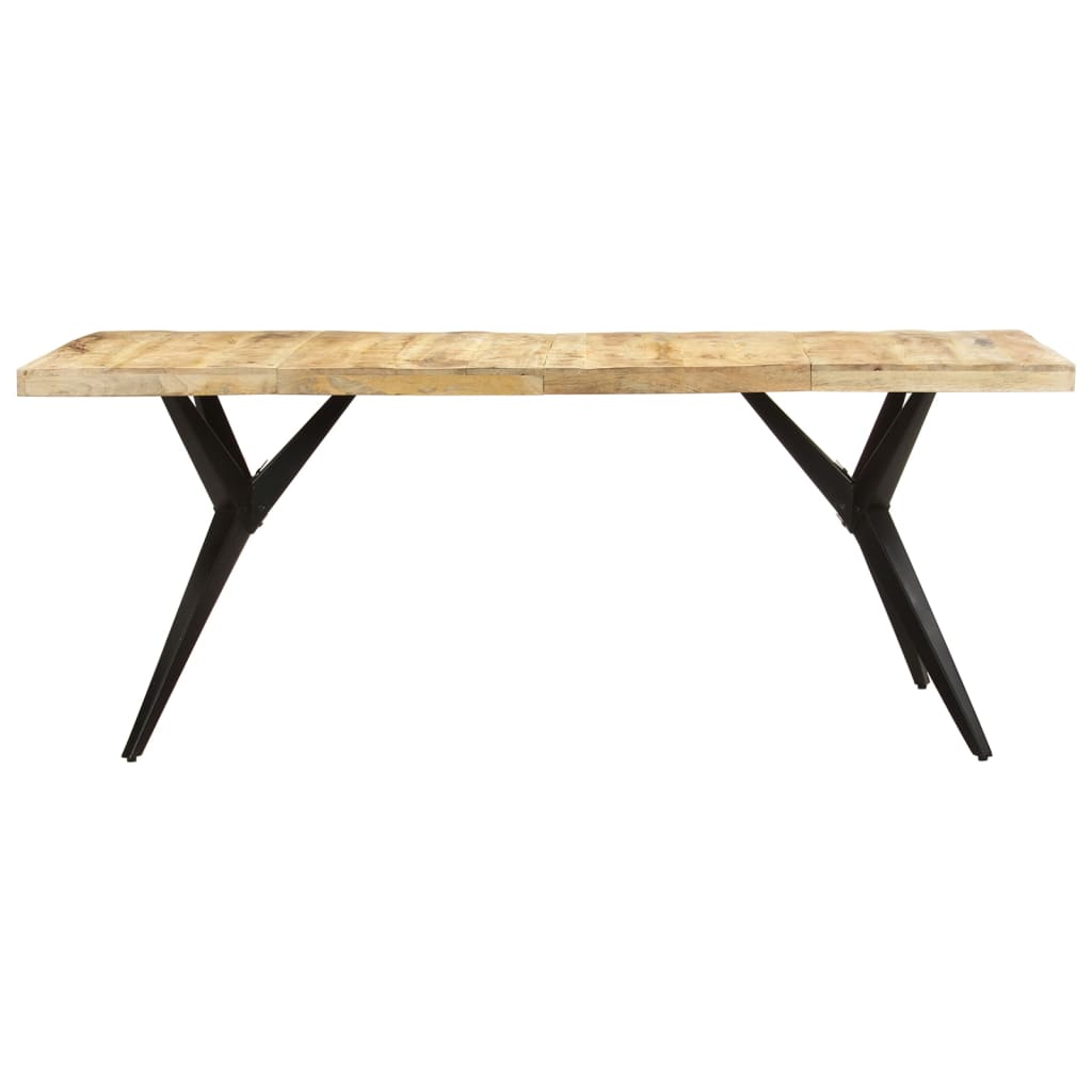 vidaXL Dining Table 200x90x76 cm Rough Mango Wood