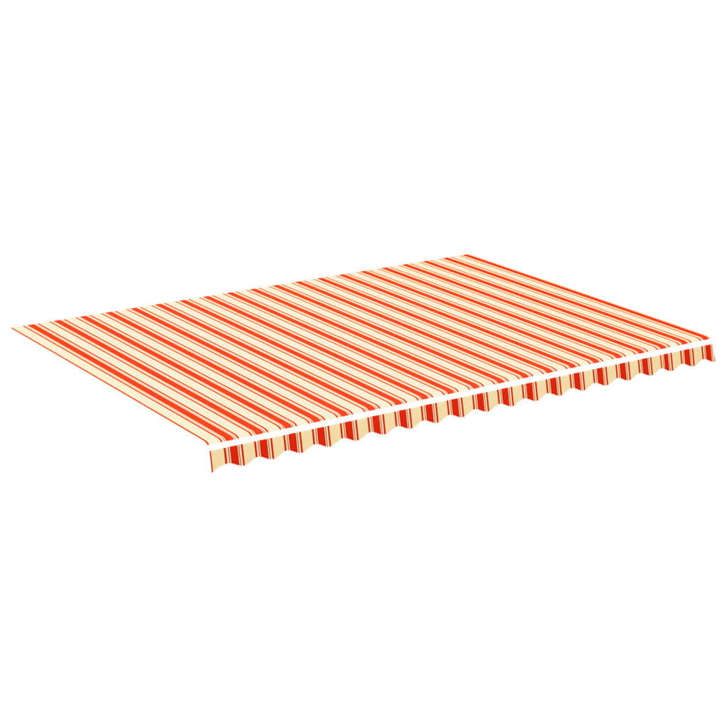 vidaXL Replacement Fabric for Awning Yellow and Orange 5x3.5 m