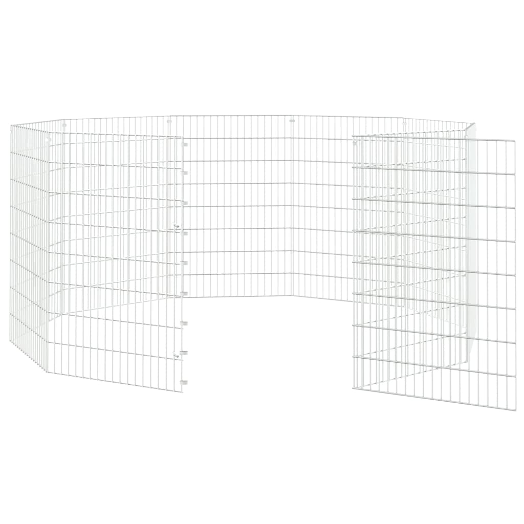 vidaXL 10-Panel Rabbit Cage 54x80 cm Galvanised Iron