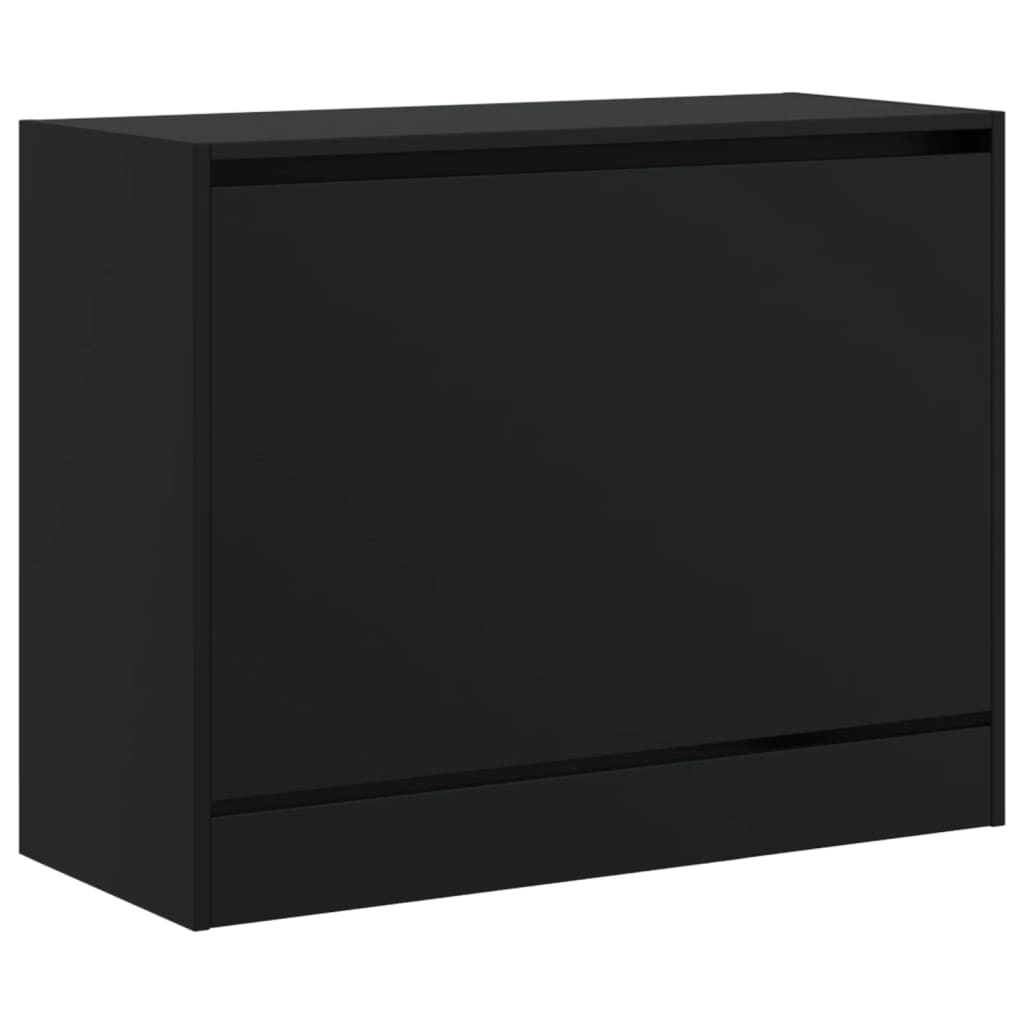 vidaXL Shoe Cabinet Black 80x34x63 cm Engineered Wood