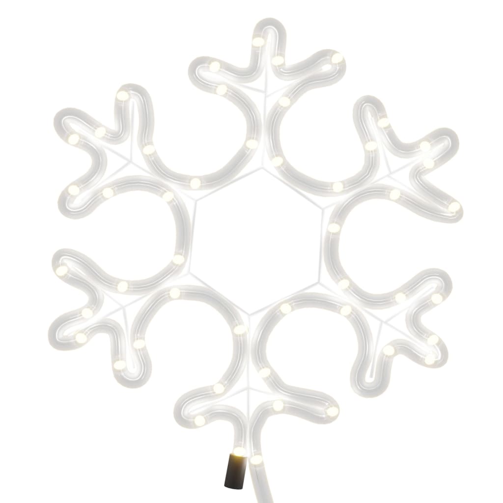 vidaXL Christmas Snowflake Figure with 48 LEDs Warm White 27x27 cm