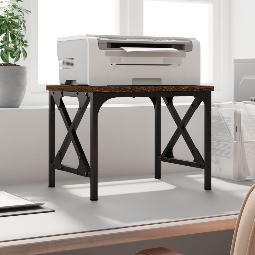 vidaXL Printer Stand Brown Oak 40x30x31 cm Engineered Wood
