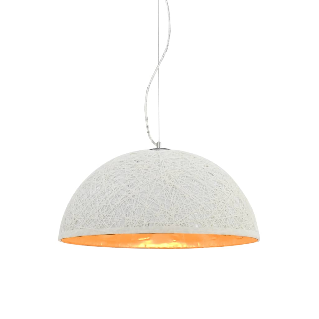 vidaXL Pendant Lamp White and Gold Ø50 cm E27