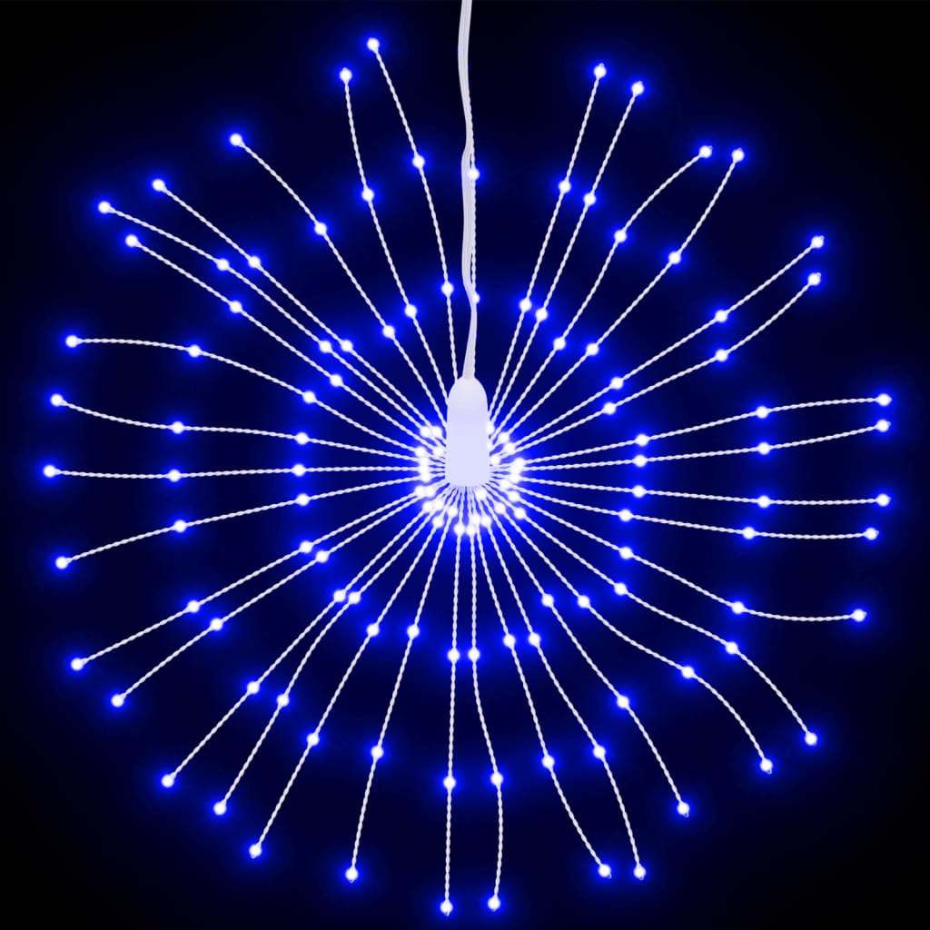 vidaXL Christmas Starburst Lights 140 LEDs 4 pcs Blue 17 cm