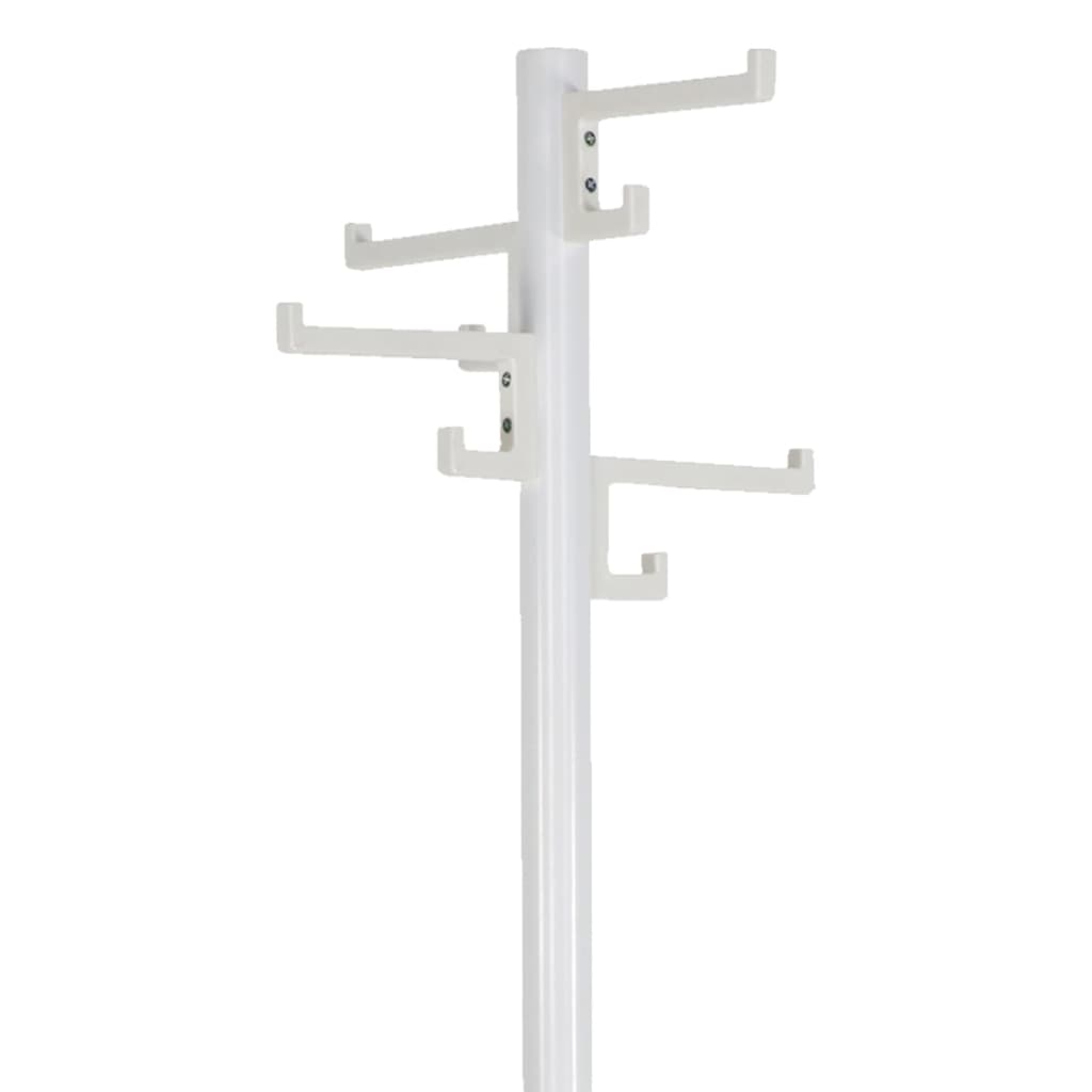 V-Part Standing Coat Rack With 8 Hooks Porcelain White 178 cm