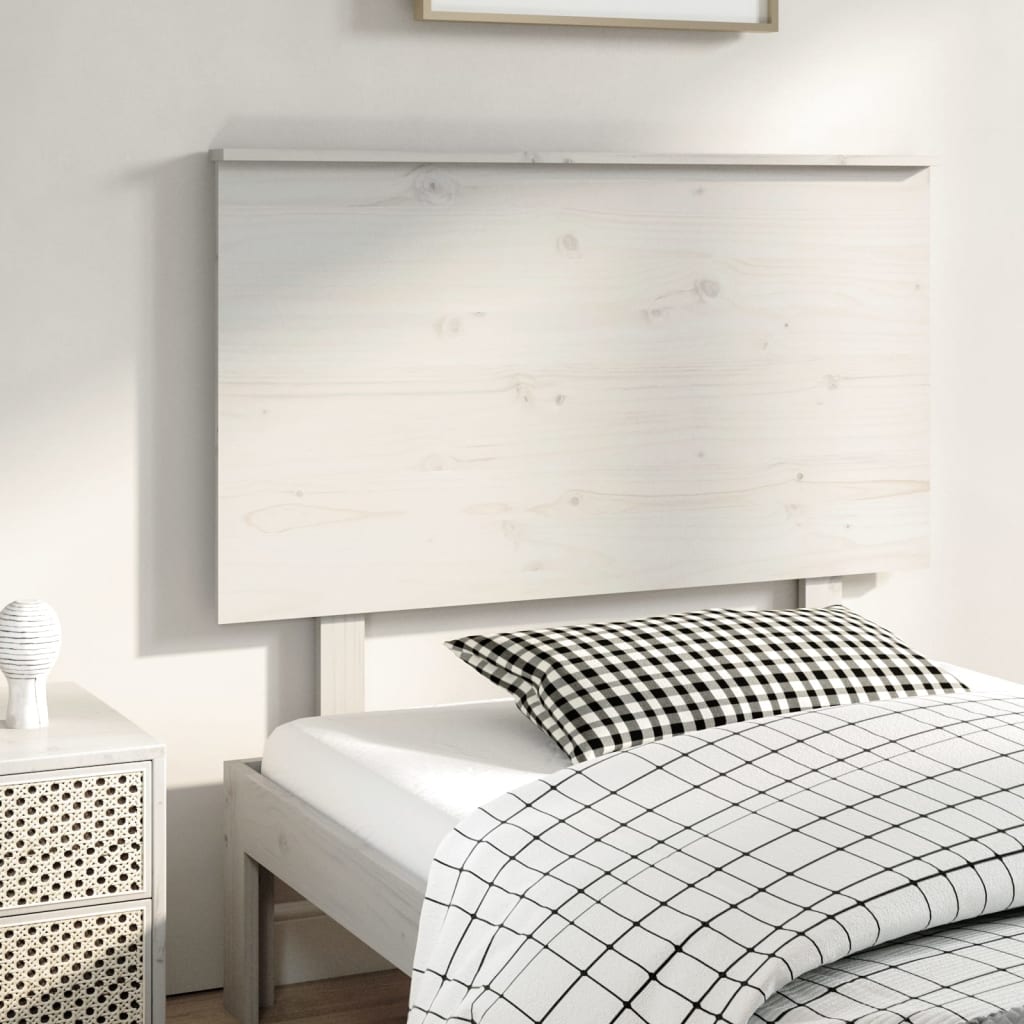 vidaXL Bed Headboard White 94x6x82.5 cm Solid Wood Pine