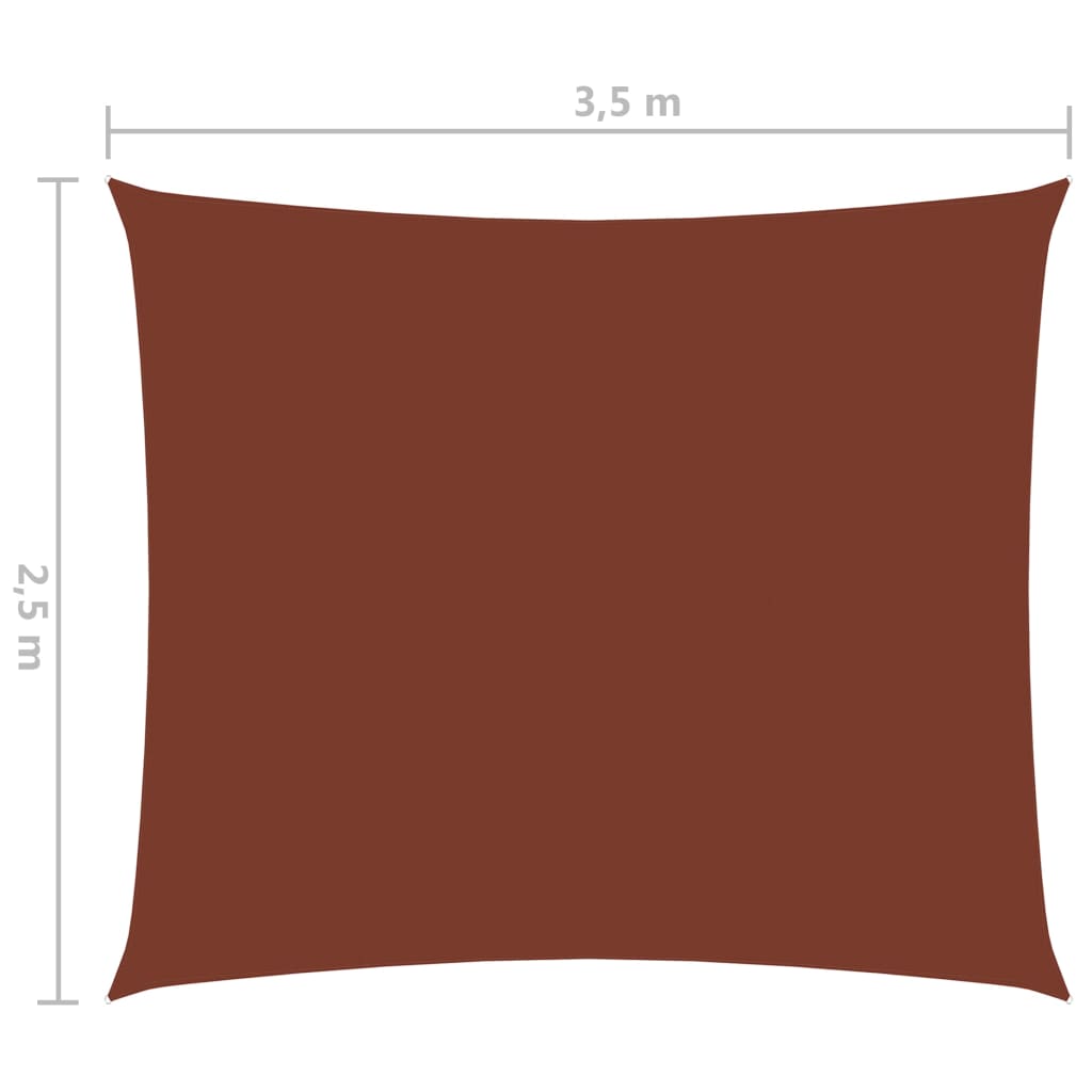 vidaXL Sunshade Sail Oxford Fabric Rectangular 2.5x3.5 m Terracotta