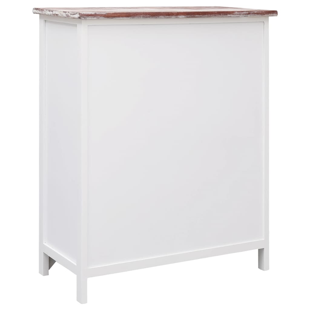 vidaXL Side Cabinet with 6 Drawers Brown 60x30x75 cm Paulownia Wood