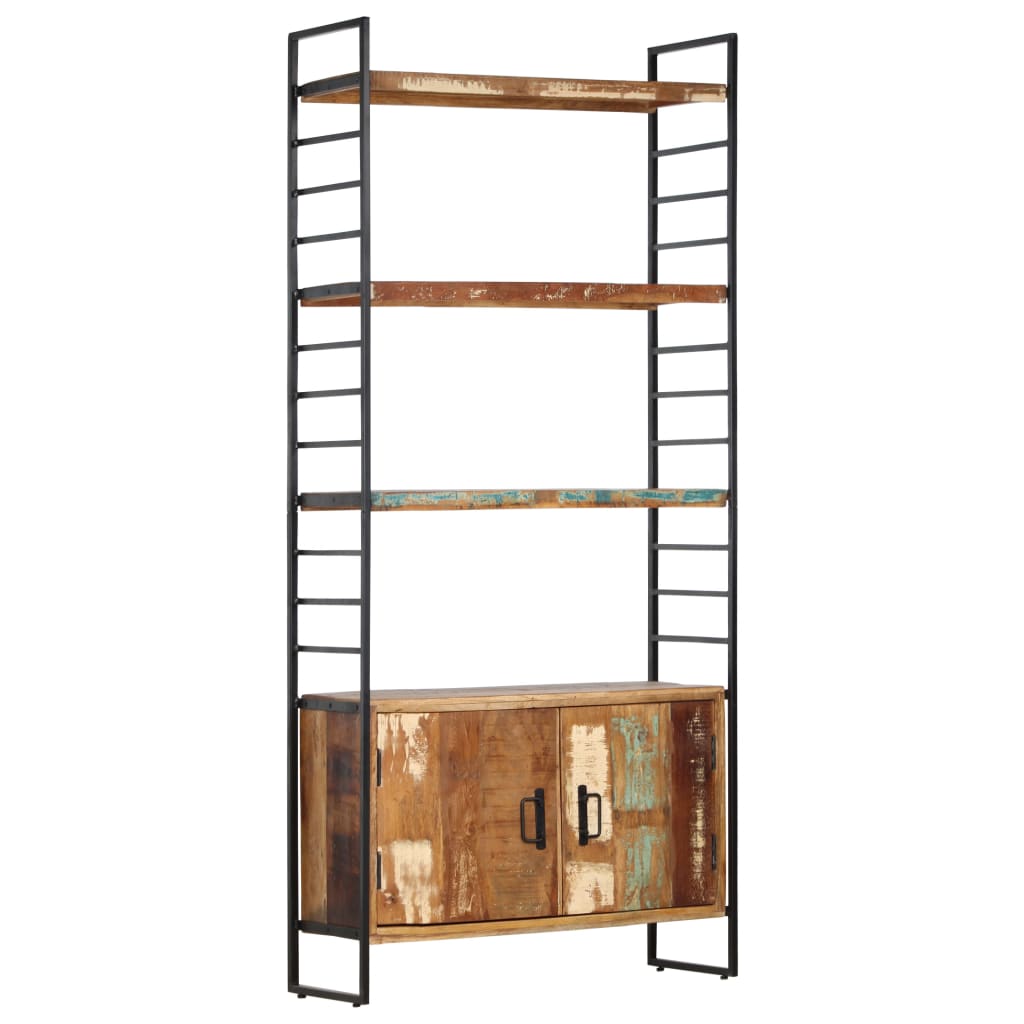 vidaXL 4-Tier Bookcase 80x30x180 cm Solid Reclaimed Wood