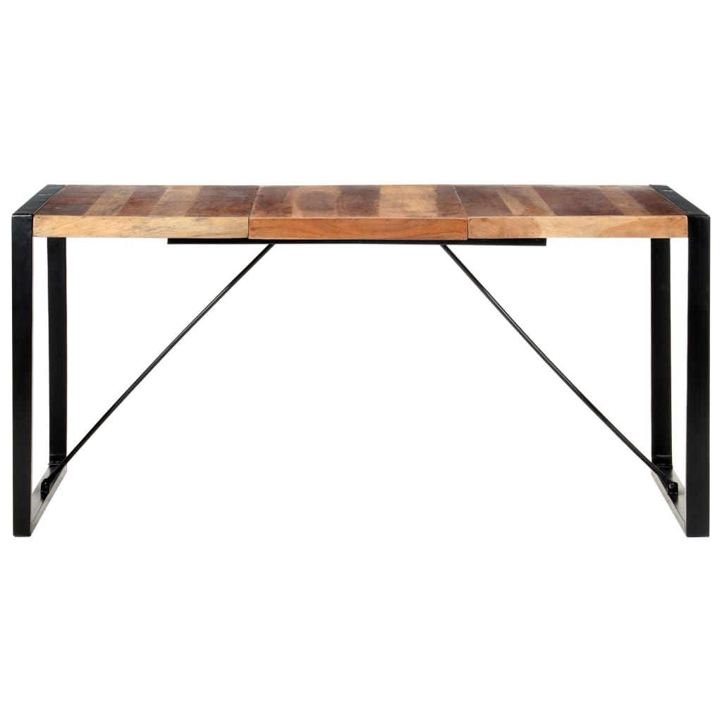 vidaXL Dining Table 160x80x75 cm Solid Wood with Sheesham Finish