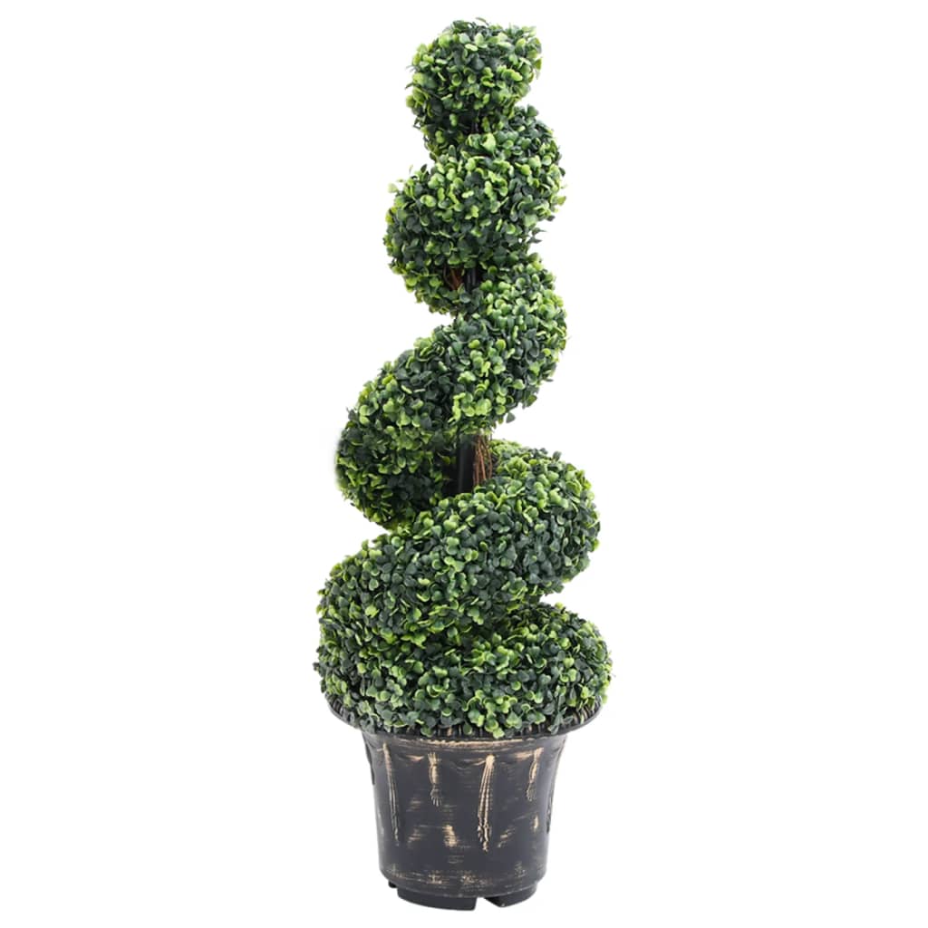 vidaXL Artificial Boxwood Spiral Plant with Pot Green 100 cm