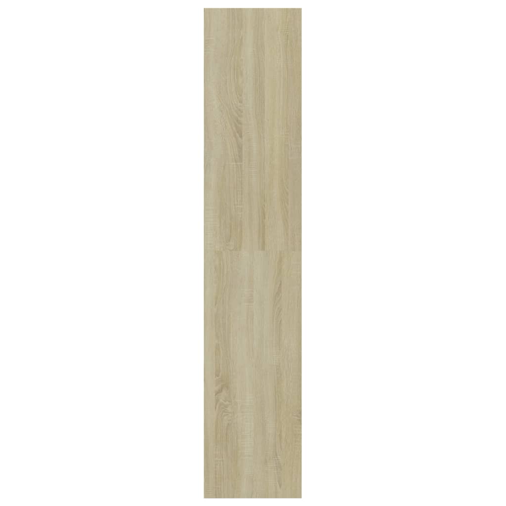 vidaXL 4-Tier Book Cabinet White and Sonoma Oak 80x30x151.5 cm Engineered Wood