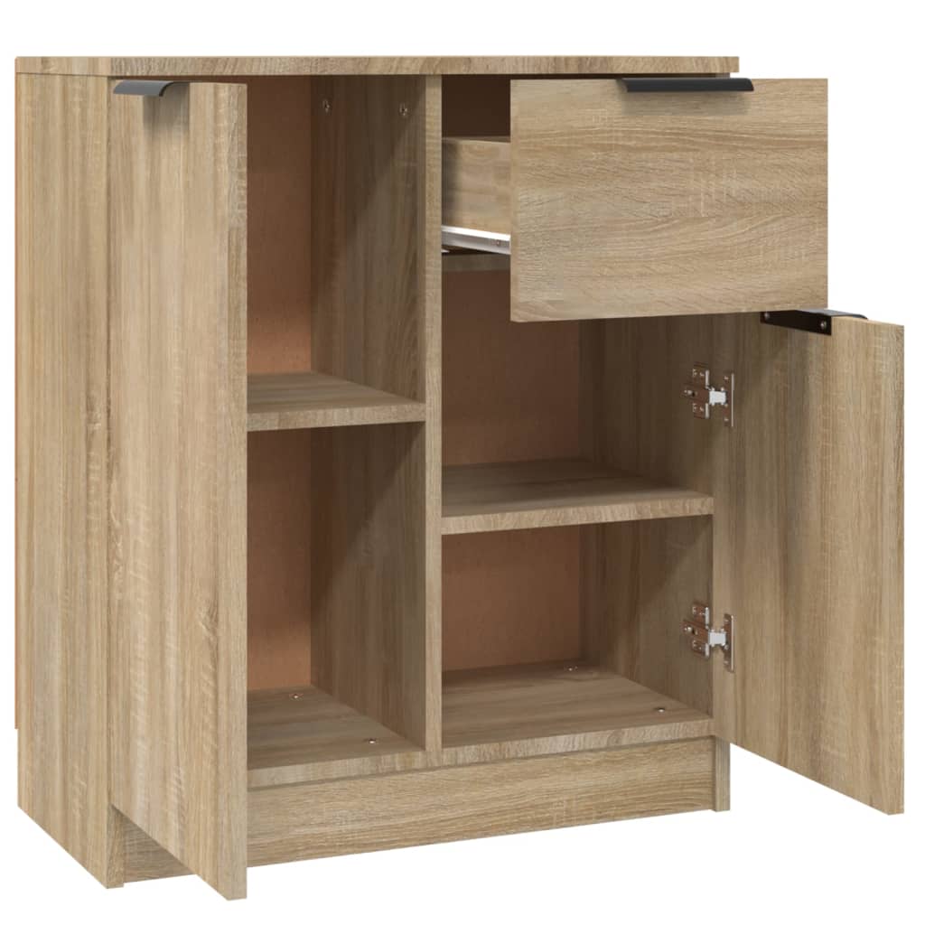 vidaXL Sideboards 2 pcs Sonoma Oak 60x30x70 cm Engineered Wood