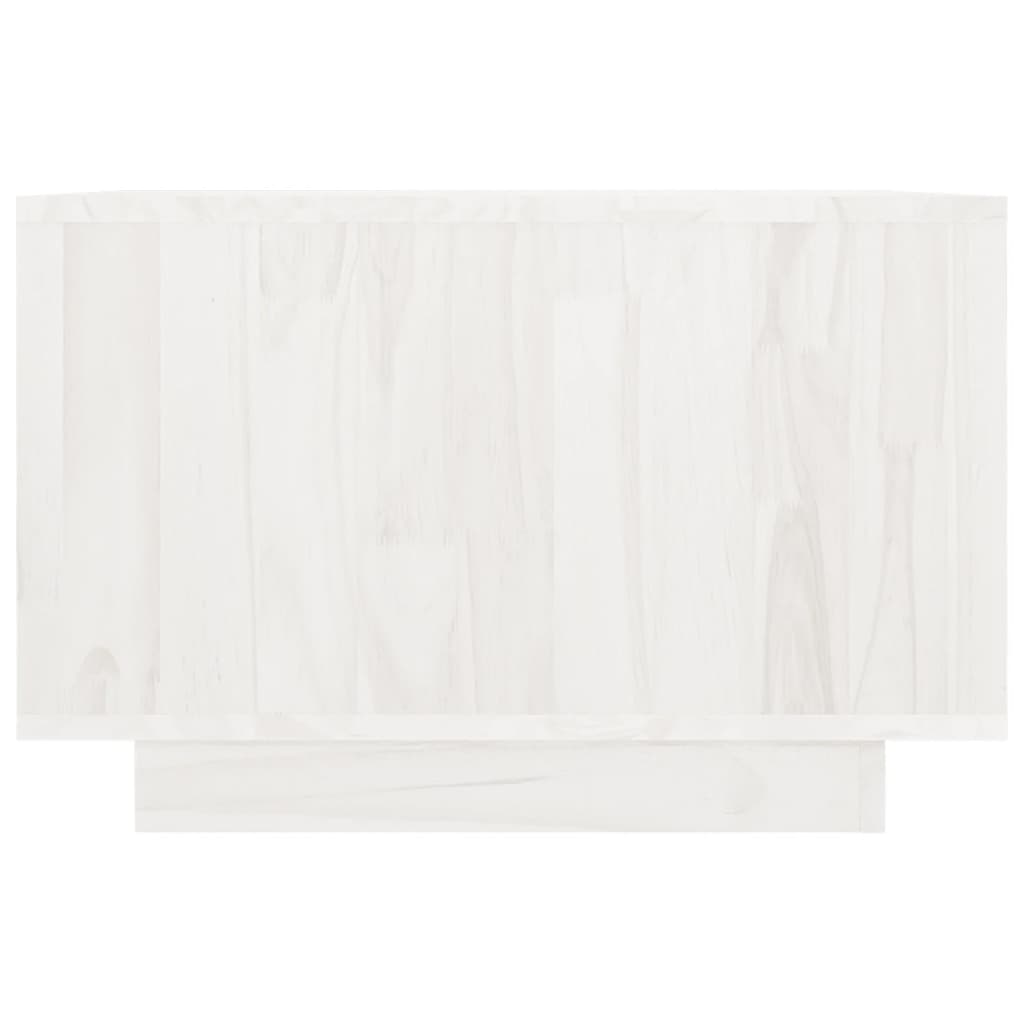 vidaXL Coffee Table White 50x50x33.5 cm Solid Pinewood