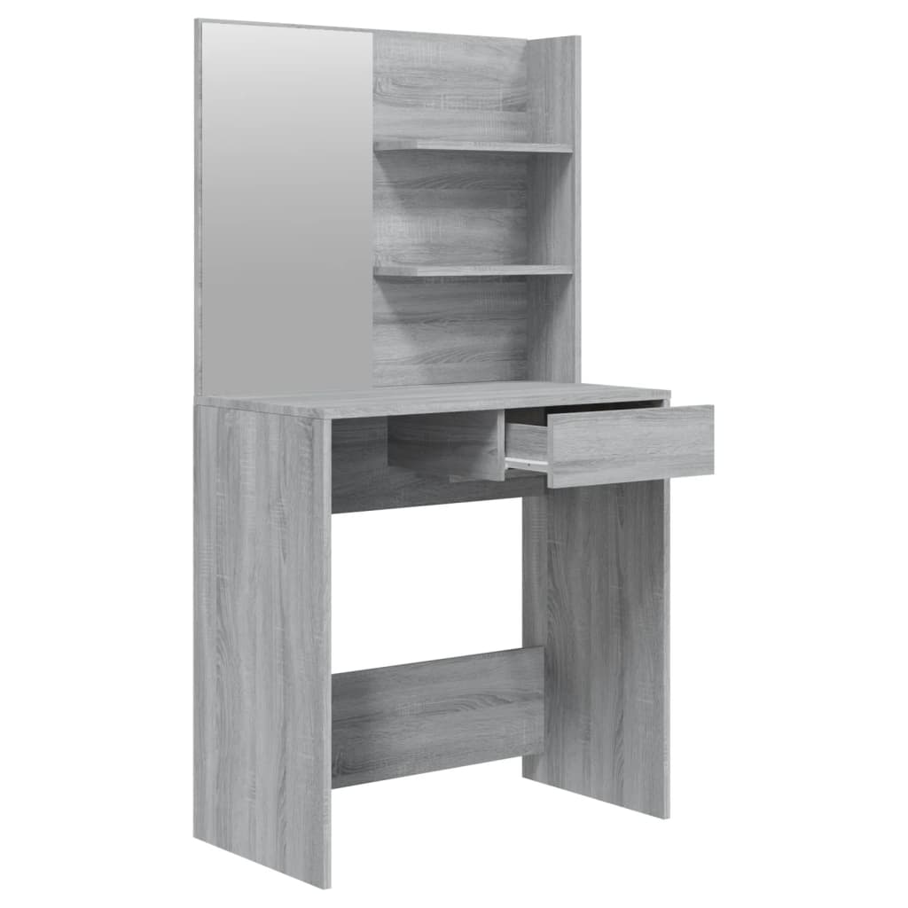 vidaXL Dressing Table Set Grey Sonoma 74.5x40x141 cm