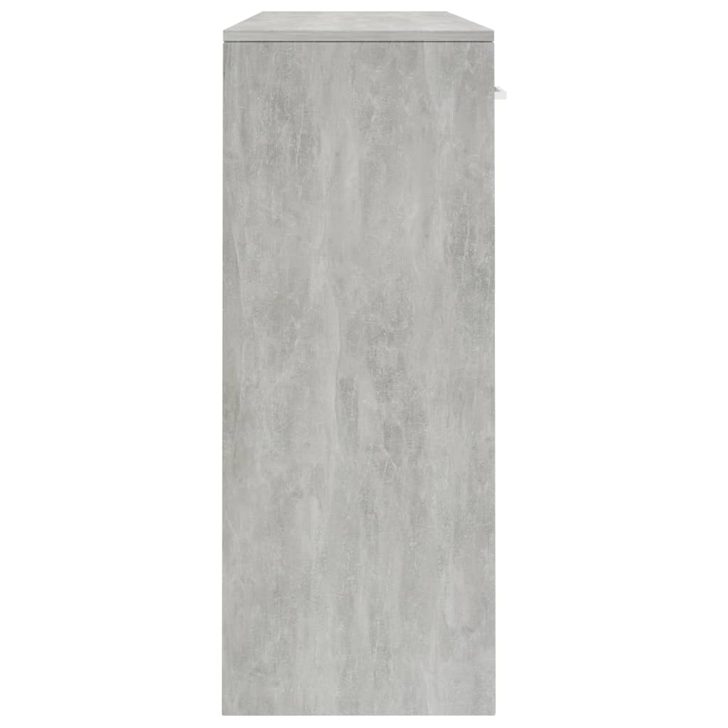vidaXL Sideboard Concrete Grey 110x30x75 cm Chipboard
