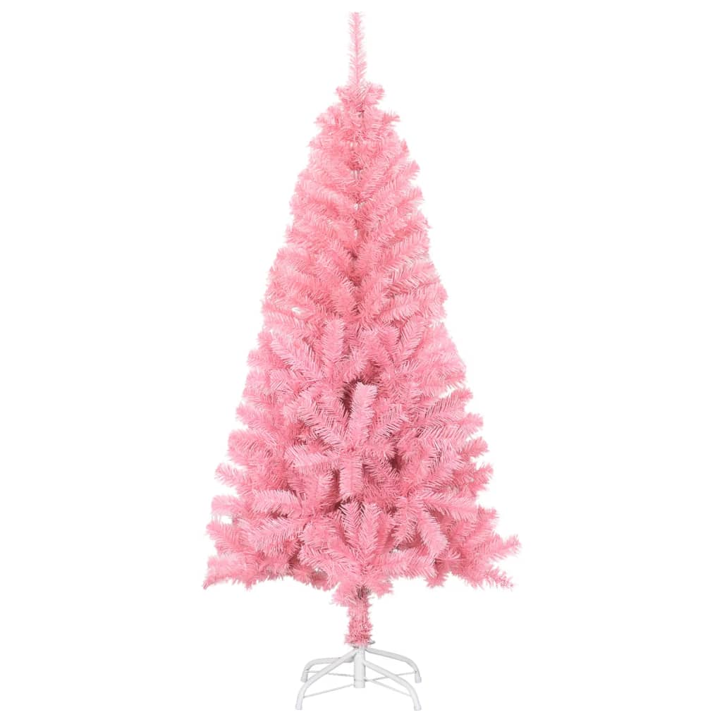 vidaXL Artificial Christmas Tree with Stand Pink 120 cm PVC