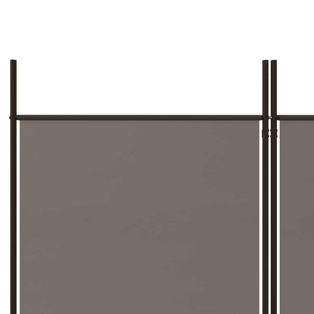 vidaXL 4-Panel Room Divider Anthracite 200x180 cm Fabric