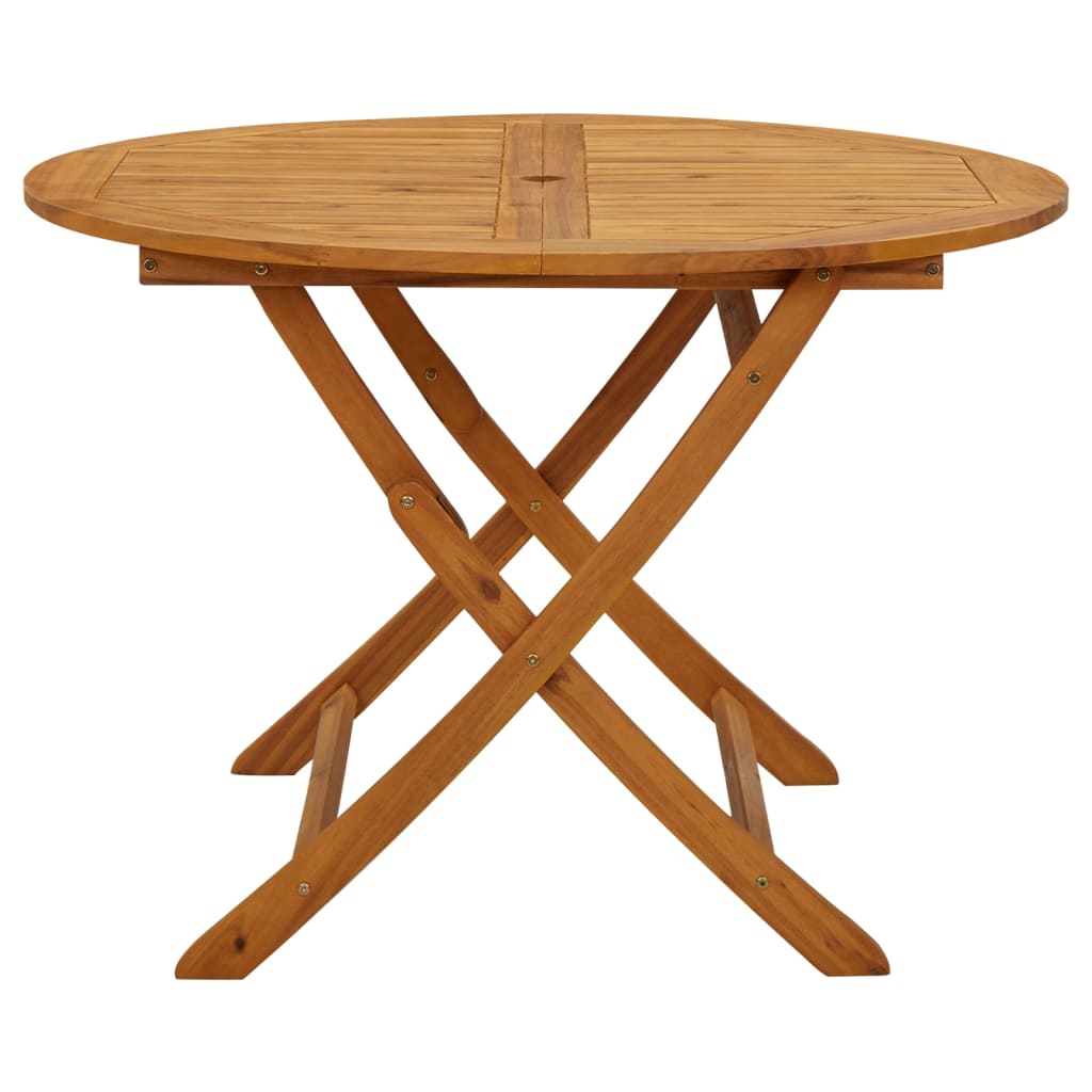vidaXL Folding Garden Table 110 cm Solid Acacia Wood
